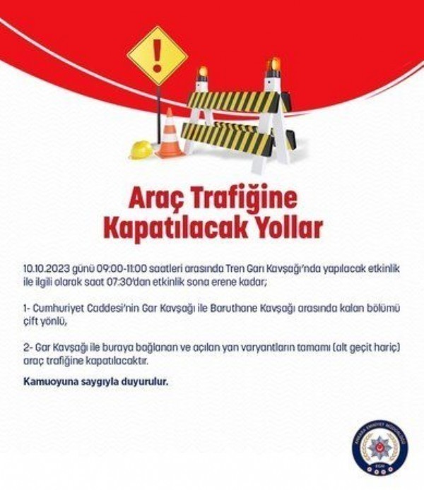  Ankaralılar dikkat! bugün bu yollar trafiğe kapalı olacak