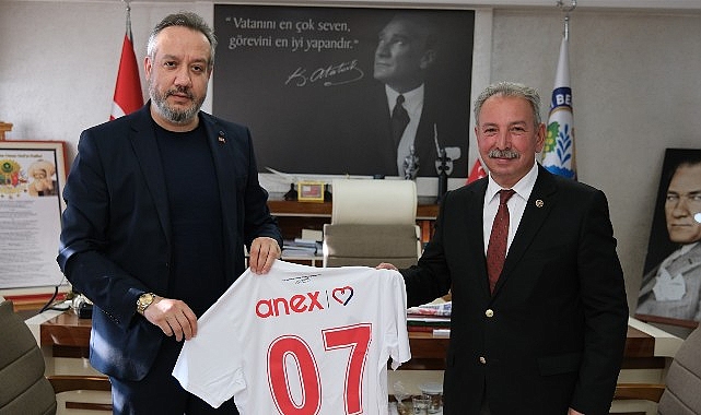 Antalyaspor Başkanı Sinan Boztepe'den Salihli Belediye Başkanı Mazlum Nurlu'ya Ziyaret