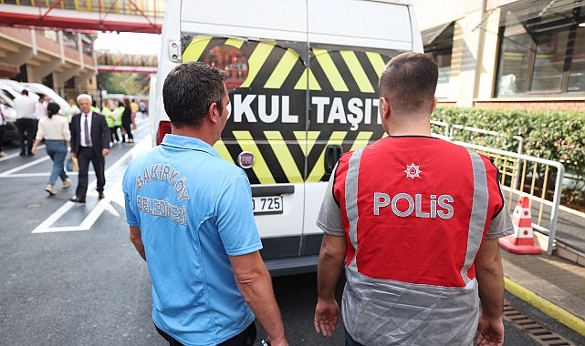  Bakırköy zabıta ve polisinden okul servisi denetimi