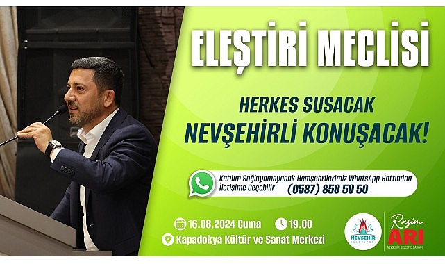  Başkan Arı'dan Eleştiri Meclisi'ne Davet