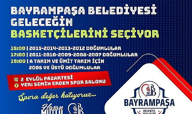  Bayrampaşa Belediyesi geleceğin basketçilerini seçiyor