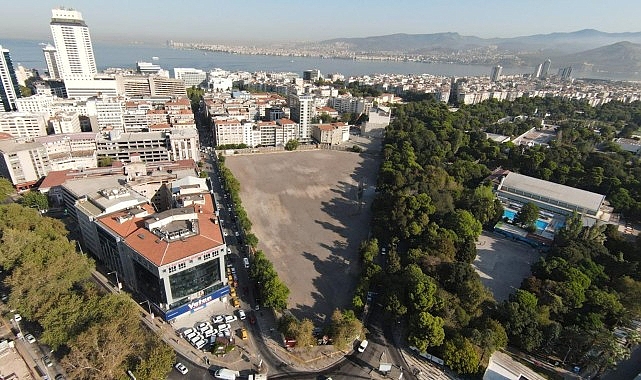 Belediye binasının yapımına karşılık Basmane Çukuru'ndan şartlı feragat