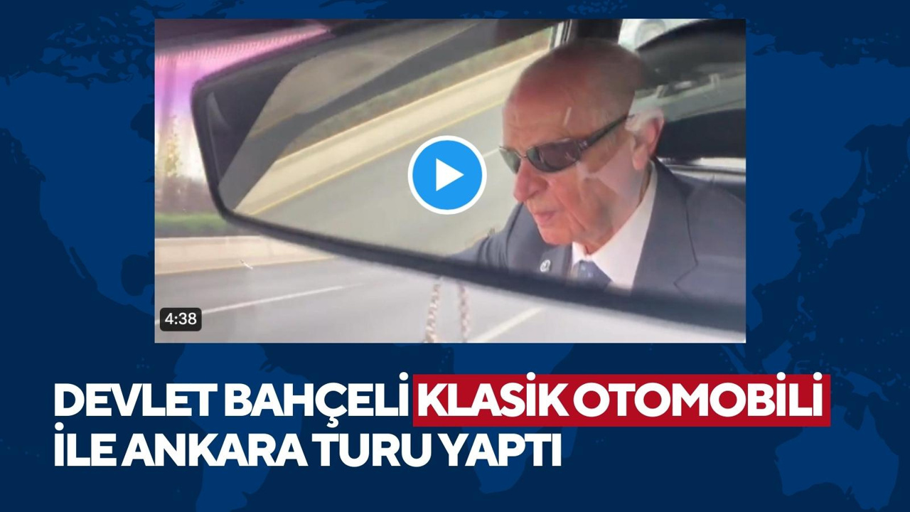 Bahçeli'den klasik otomobil ile Ankara turu