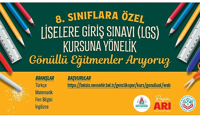  LGS kursları için gönüllü eğitmen başvuruları başladı