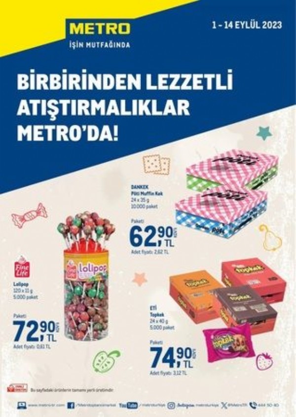 Metro market 5,45 Liraya Satıyor! Abur Cubur Bayramı Var... Çikolata, gofret, kraker, kek fiyatları düştü! İşte Metro indirimleri