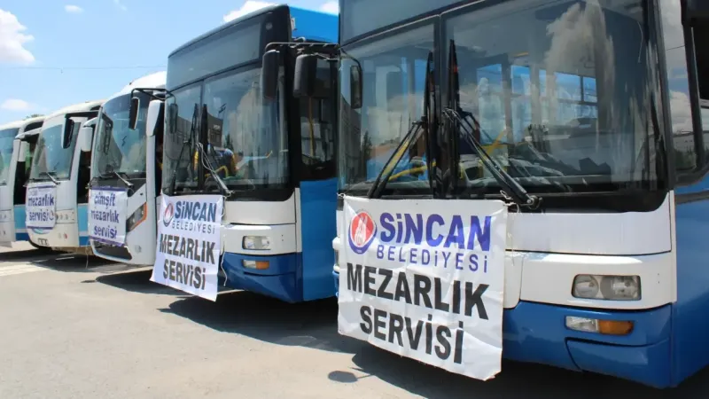 Cuma günleri Sincan Belediyesi'nden mezarlık servis hizmeti