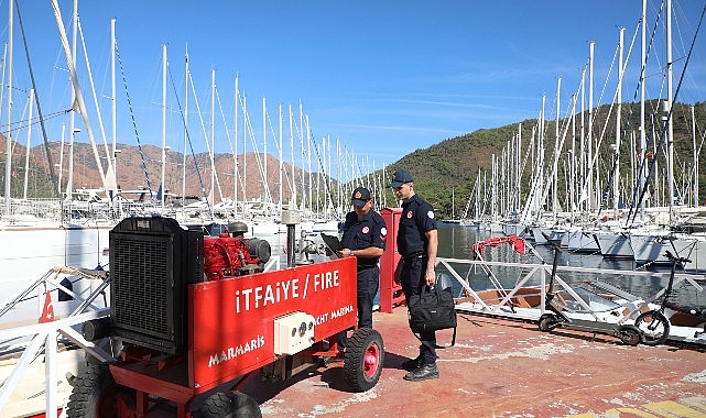  Muğla Büyükşehir Belediyesi İl Genelinde Kıyı Tesislerinde Kapsamlı Yangın Denetimi Gerçekleştirdi