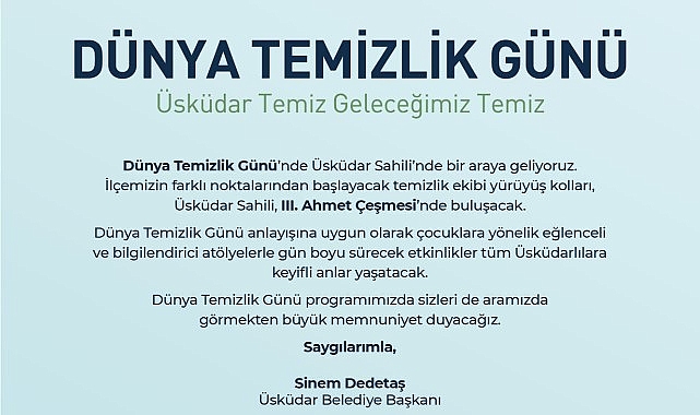 Üsküdar'da “Dünya Temizlik Günü